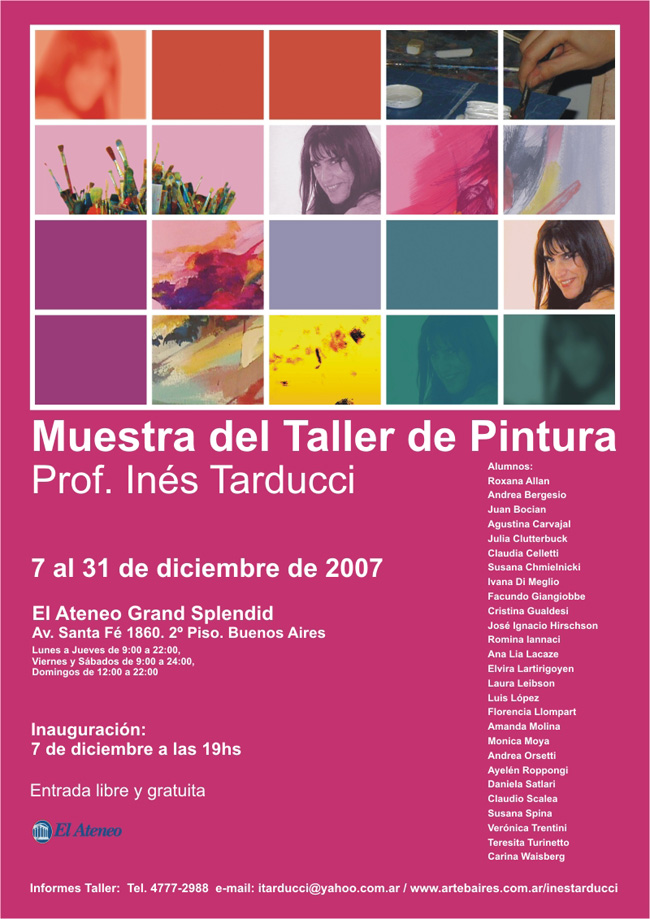 Afiche exposición 2007 en Librería El Ateneo